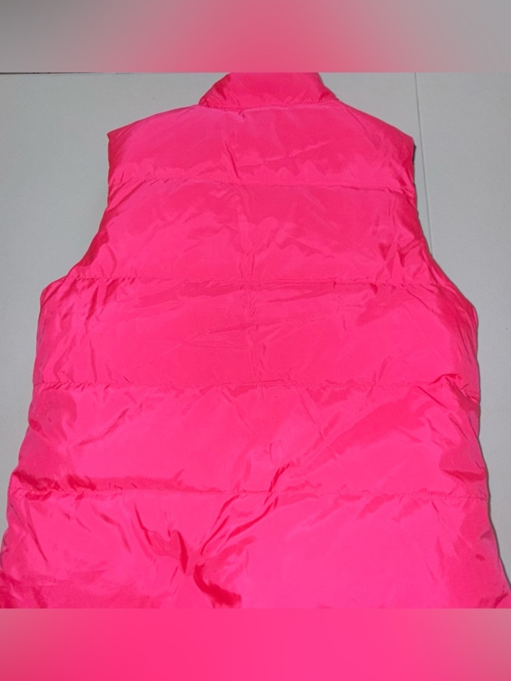 Polo by Ralph Lauren Hot Pink/Navy Quilted reversible Vest. Kids size L - Picture 3 of 9